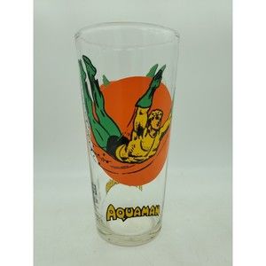 Vintage AQUAMAN 1976 DC Comics Pepsi Super Series 6.25" Collector Moon Glass